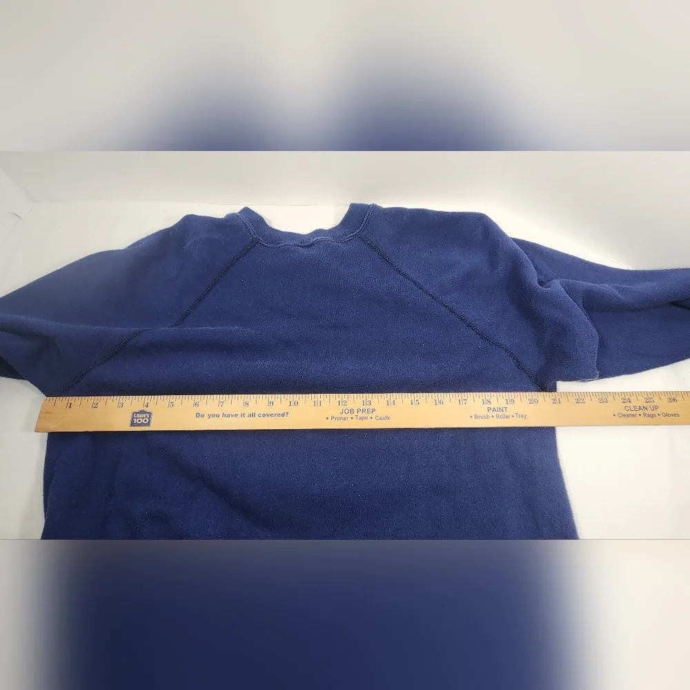 Vintage West Virginia University Unisex Tultex Sweatshirt Size Large, Navy Blue - Picture 7 of 12